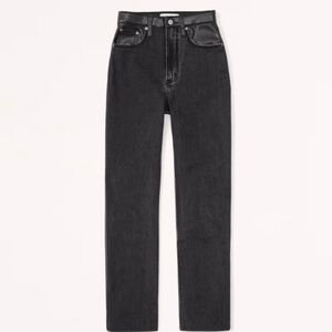 Abercrombie & Fitch: Mixed Fabric Ultra High Rise Ankle Straight